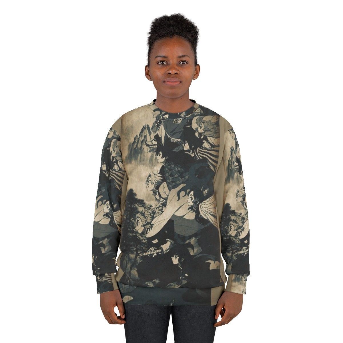 Anime Demon Slayer Graphic Sweatshirt - women