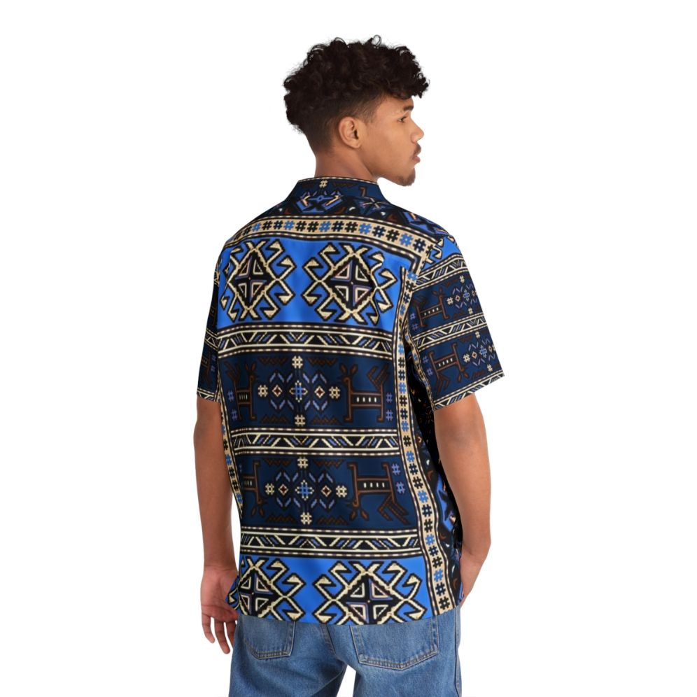 Armenian Art Pattern Hawaiian Shirt - Flat lay