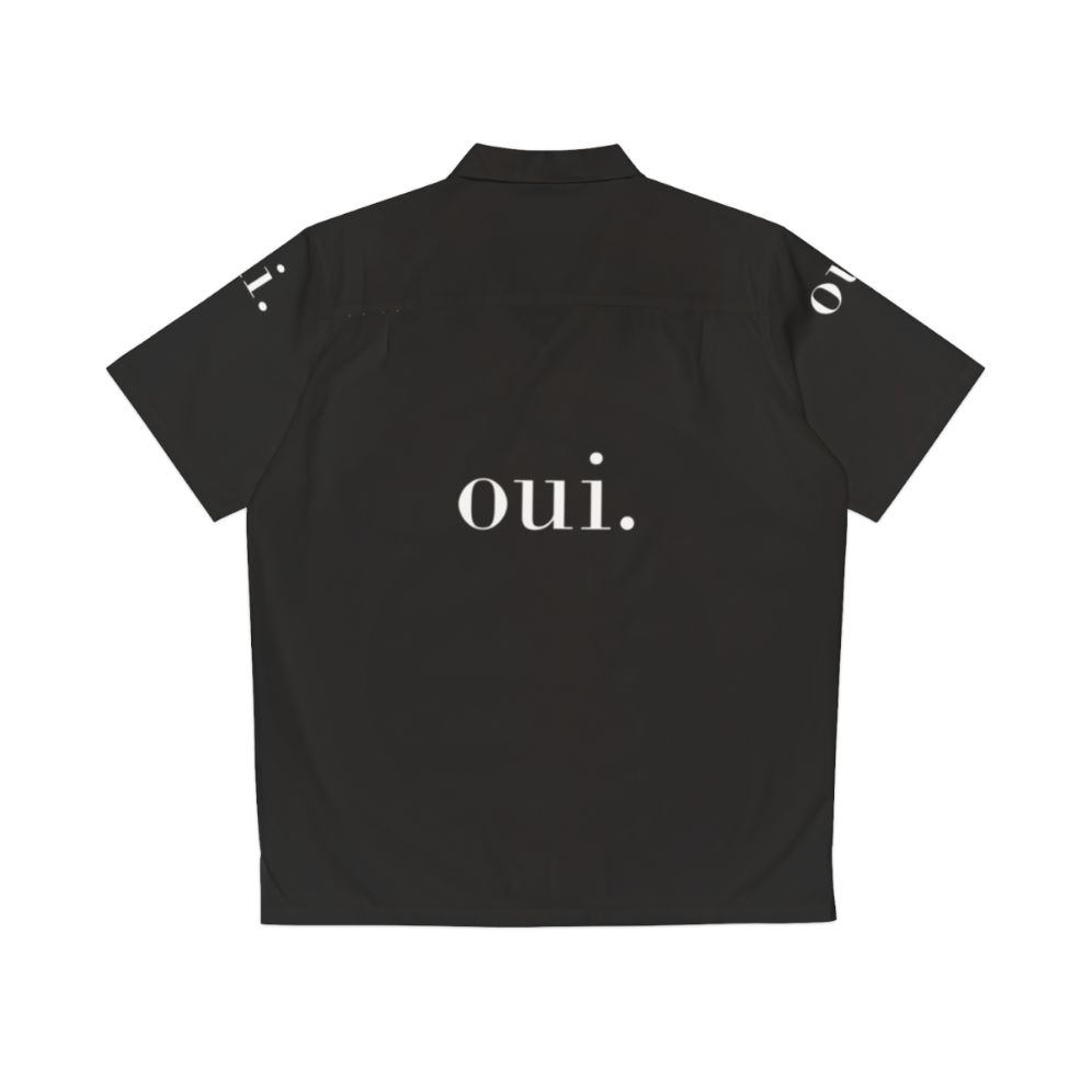 Minimal Oui French White Hawaiian Shirt - Back