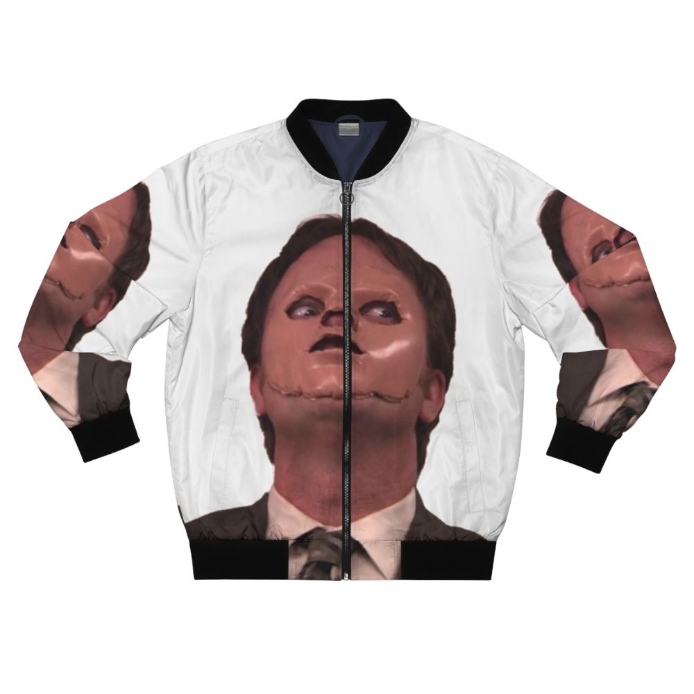 Dwight Schrute Skin Mask Bomber Jacket from The Office