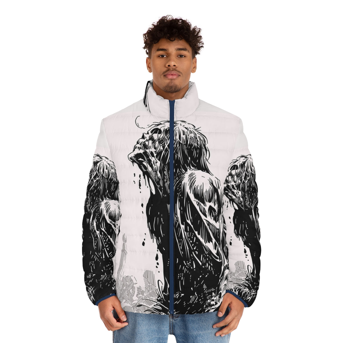 Bernie Puffer Jacket - A horror-inspired outerwear piece featuring a chilling design - men front