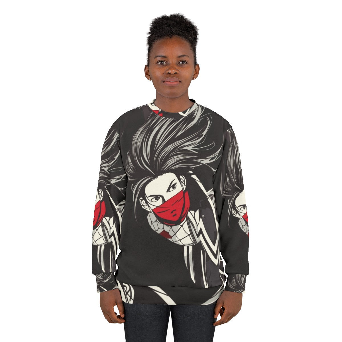 Cindy Moon 'Silk' Spiderverse Marvel Sweatshirt in Black & White - women