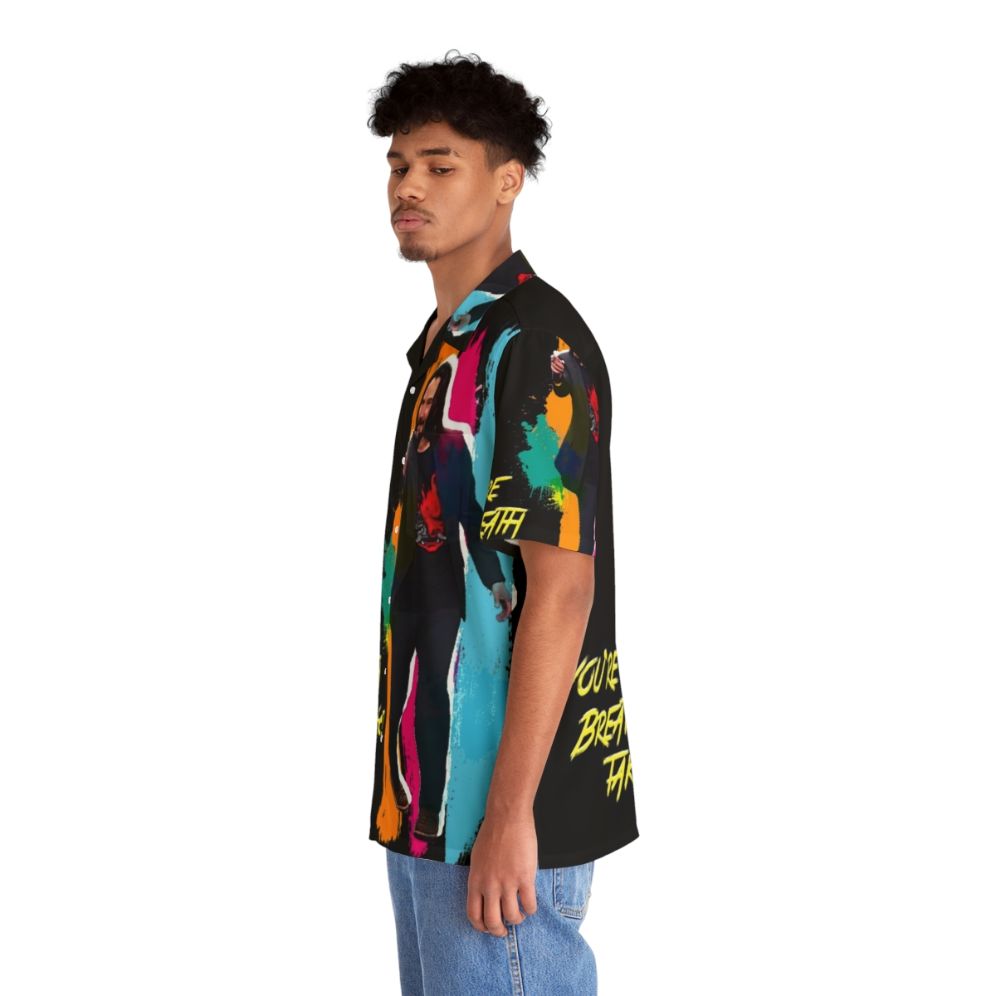 Breathtaking Cyberpunk Neon Hawaiian Shirt - People Left