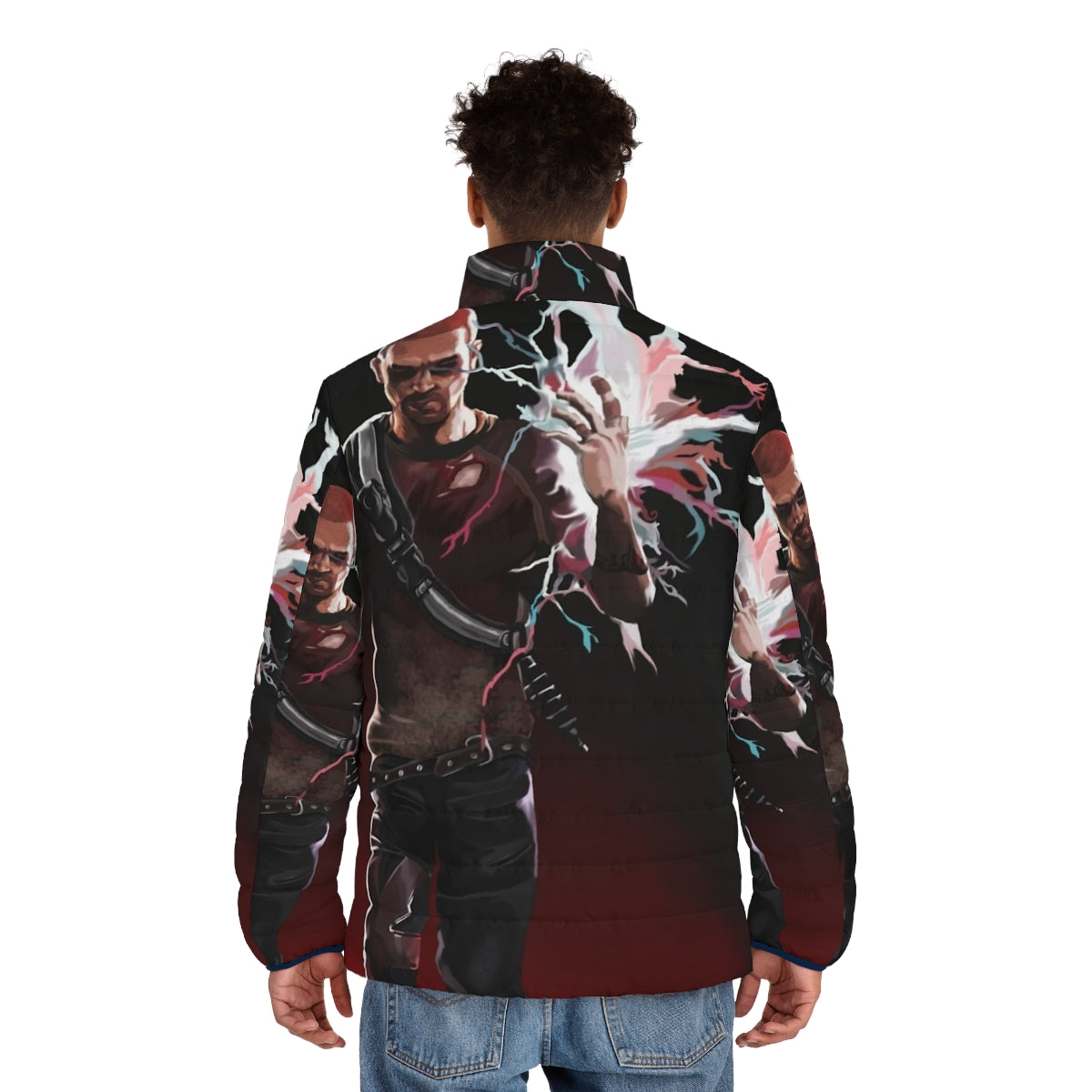 Cole Mcgrath Evil Painting Puffer Jacket - men back