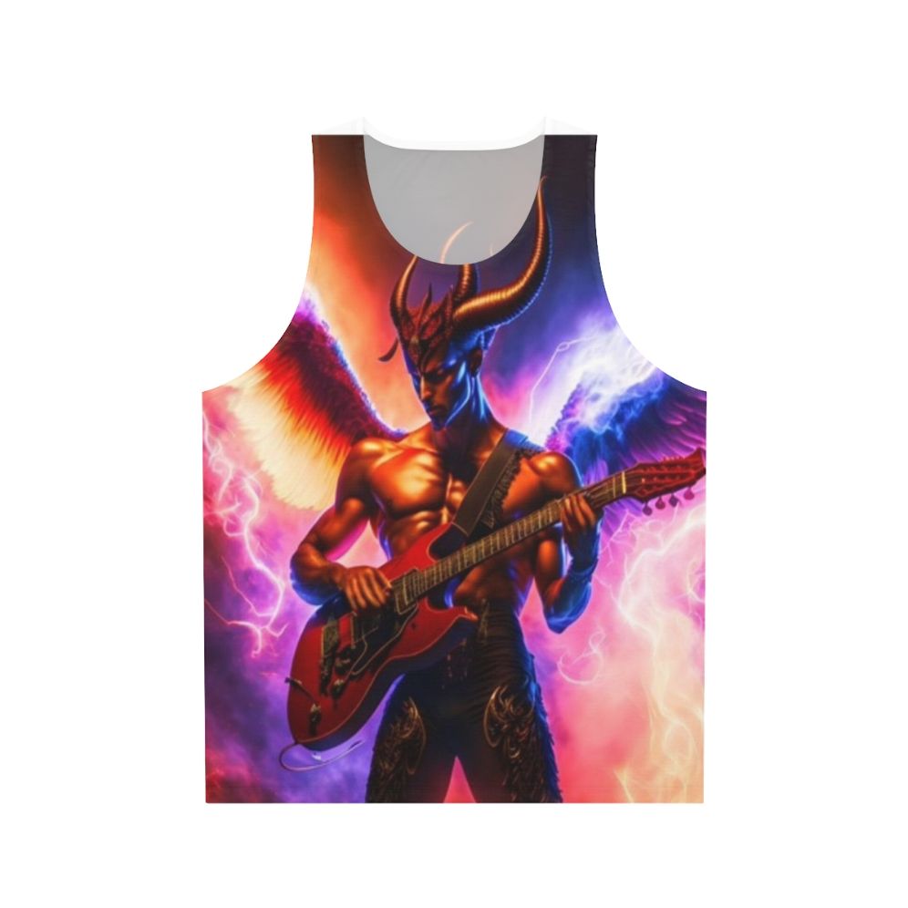 Satanic guitar unisex tank top