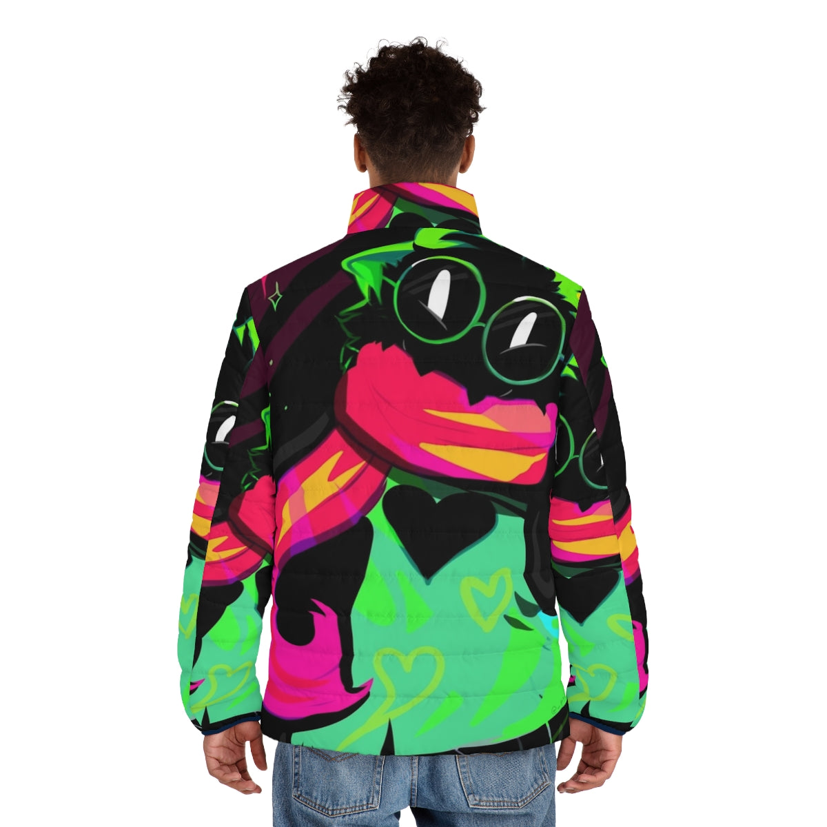 Ralsei Puffer Jacket featuring the fluffy monster wizard from Undertale and Deltarune - men back