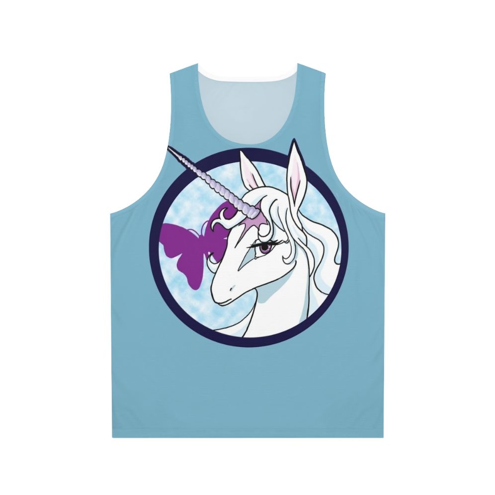 The Last Unicorn Unisex Fantasy Tank Top featuring Amalthea the Unicorn