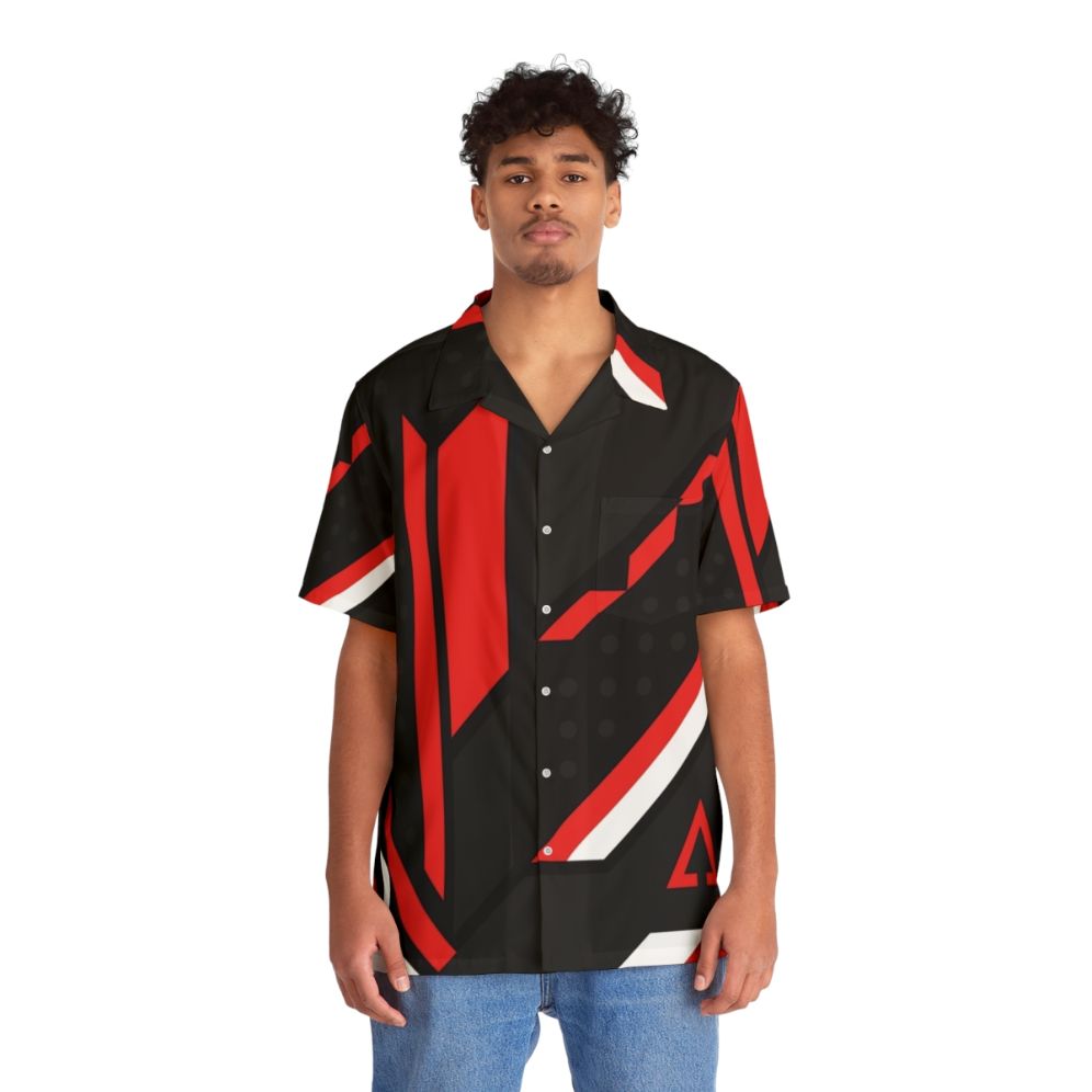 CSGO-themed Hawaiian shirt with counter-strike inspired patterns and designs - People Front