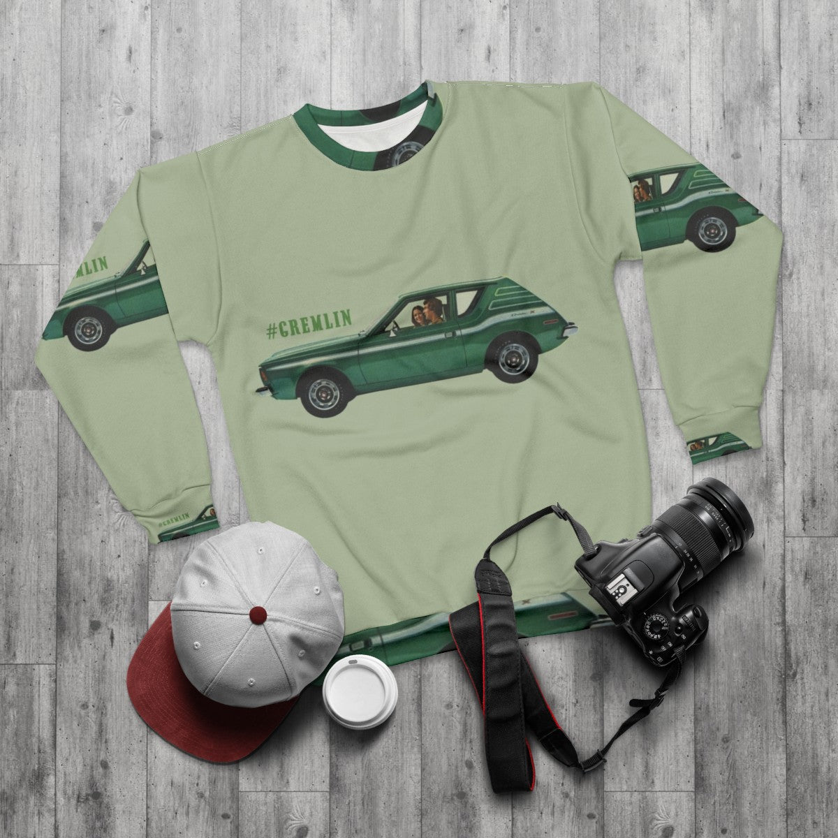 Retro 1970s Gremlin Sweatshirt - flat lay