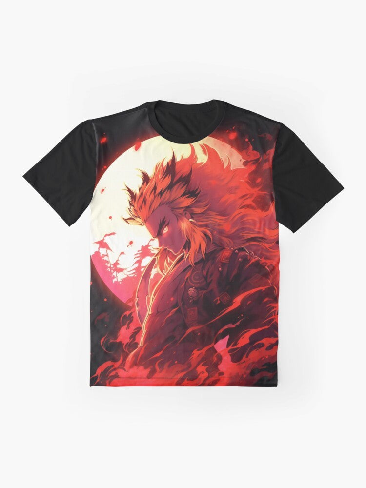 Flame Slayer Demon Slayer Anime Graphic T-Shirt - Flat lay