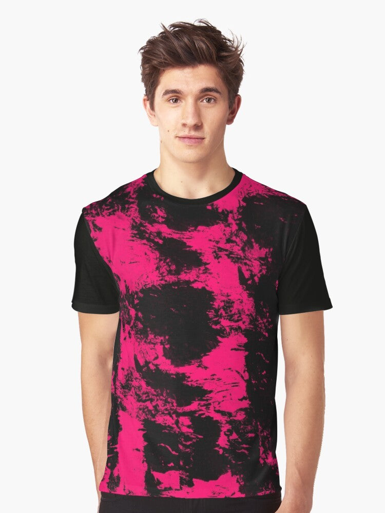 Punk pink and black graphic t-shirt - Men