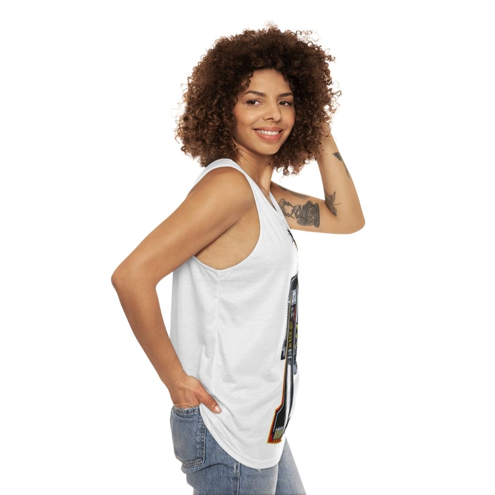 Unisex abstract art tank top - women side