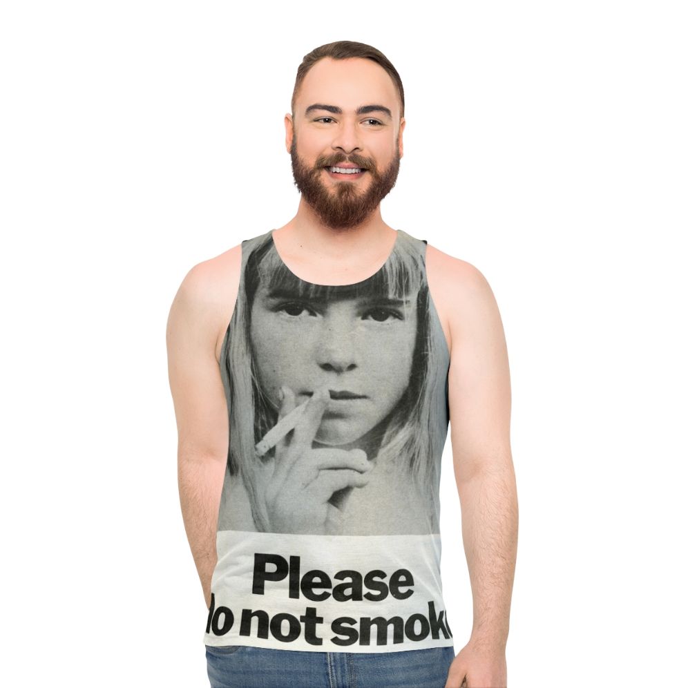 Vintage-style no smoking tank top - men