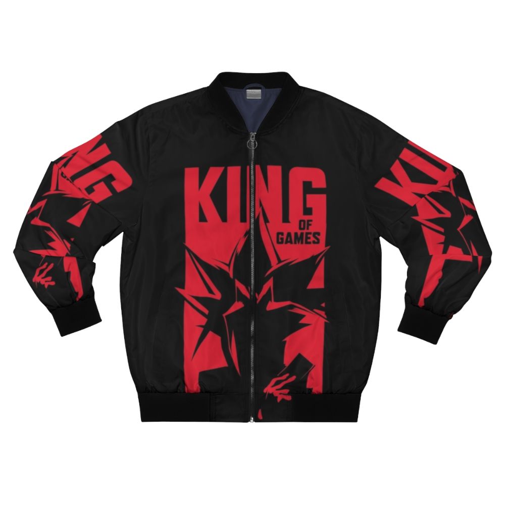 Yugioh bomber jacket, featuring Yugi, Yami, and Yu-Gi-Oh! inspired graphics