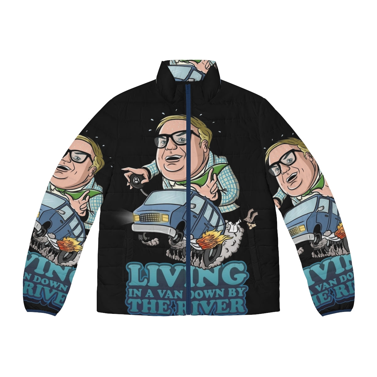 Matt Foley's "Van Down By The River" inspired puffer jacket