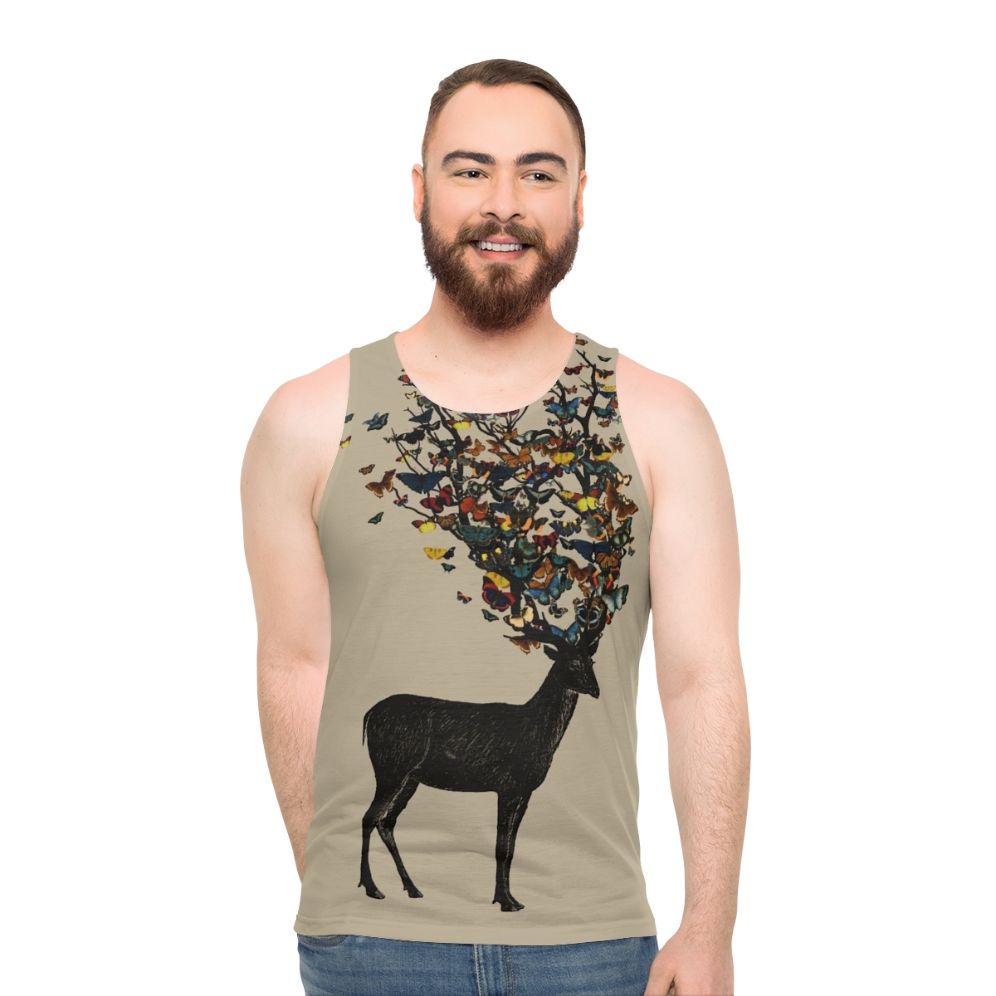 Unisex nature inspired wildlife design tank top - men