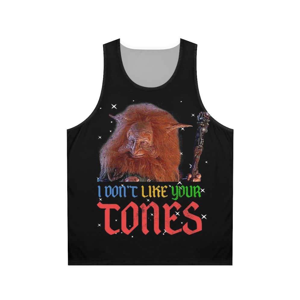 "I Don't Like Your Tones" retro 80s unisex tank top