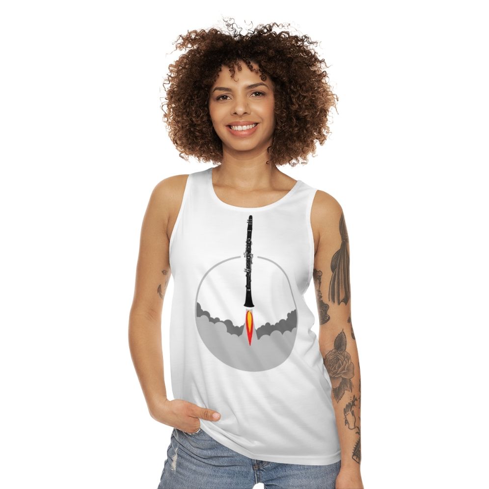 Clarinet Rocket Unisex Tank Top for Music Lovers - women