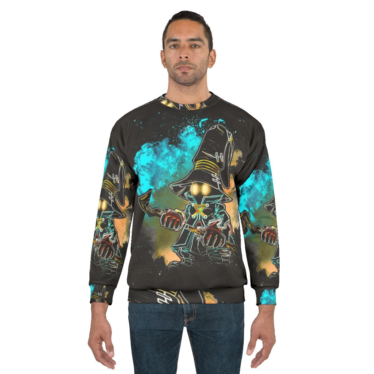 Final Fantasy Black Mage Cosmos Themed Sweatshirt - men