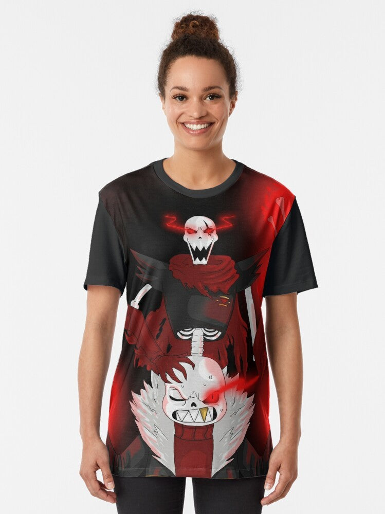 Underfell Brothers Undertale (AU) Graphic Design T-Shirt - Women