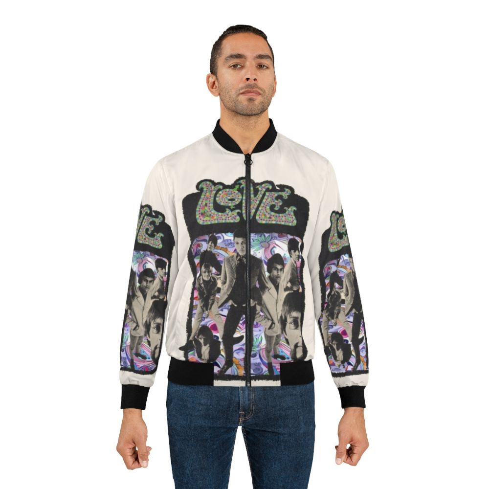 Vintage 1960s psychedelic rock bomber jacket featuring the band Love and founder Arthur Lee - Lifestyle