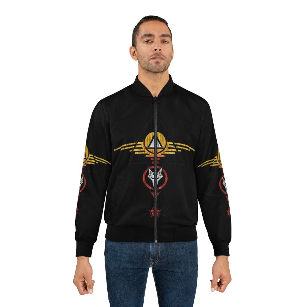 Pierce Brown Red Rising Bomber Jacket with Moon and Sun Graphic - Lifestyle