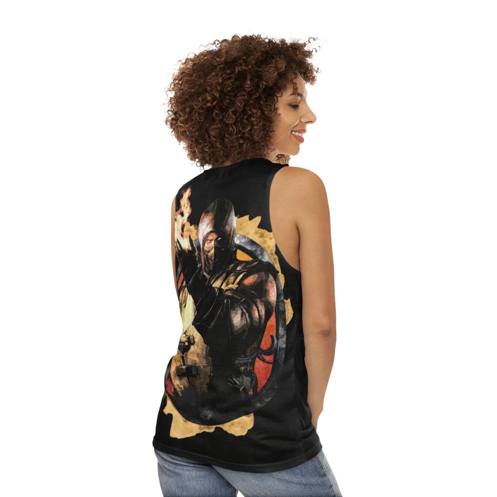 Scorpion Mortal Kombat Unisex Gaming Tank Top - women back