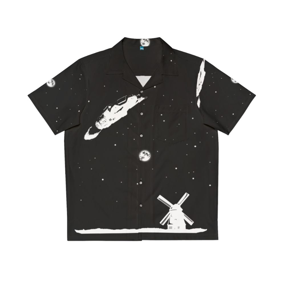 Rocinante2 Hawaiian Shirt with sci-fi inspired windmill and space design