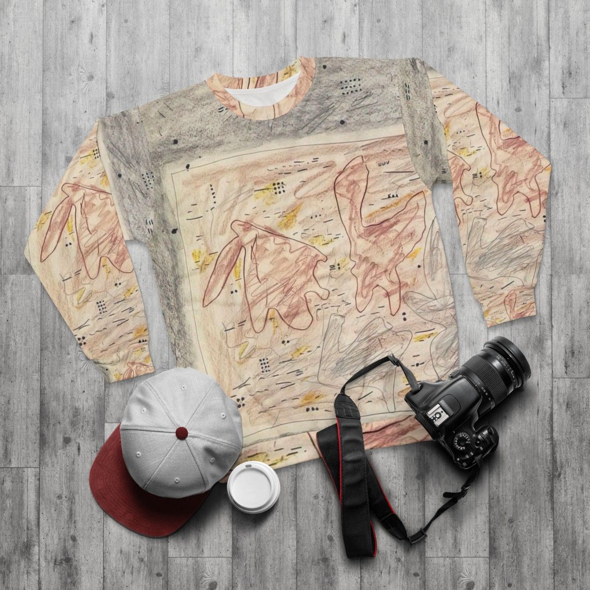 Gene Davis Artwork Abstract Sweatshirt - flat lay