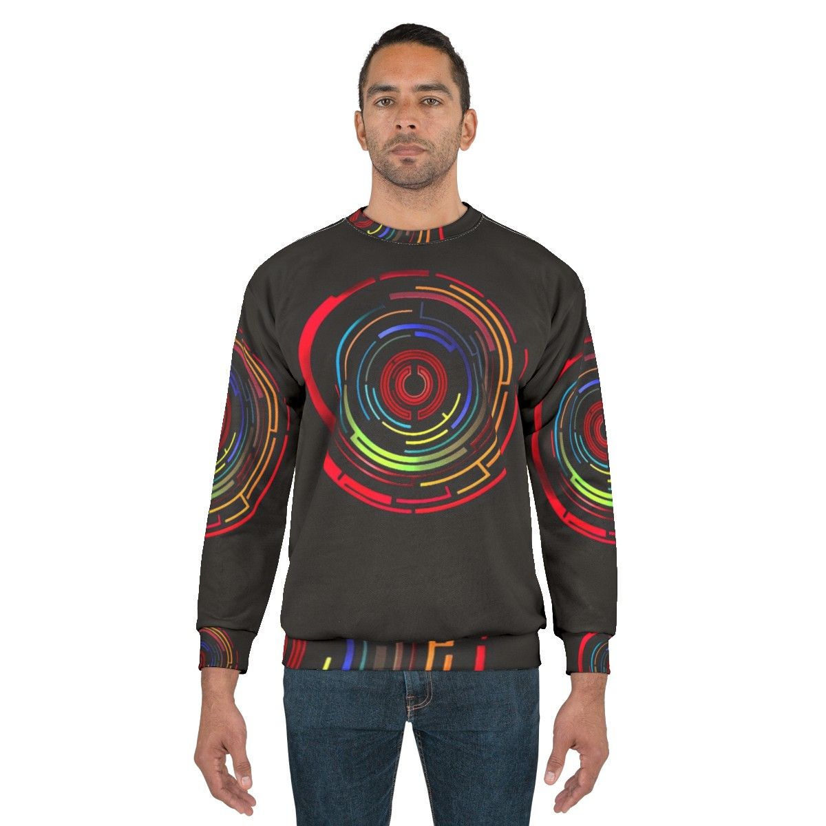 Maze Design Sweatshirt for Music Fans - men