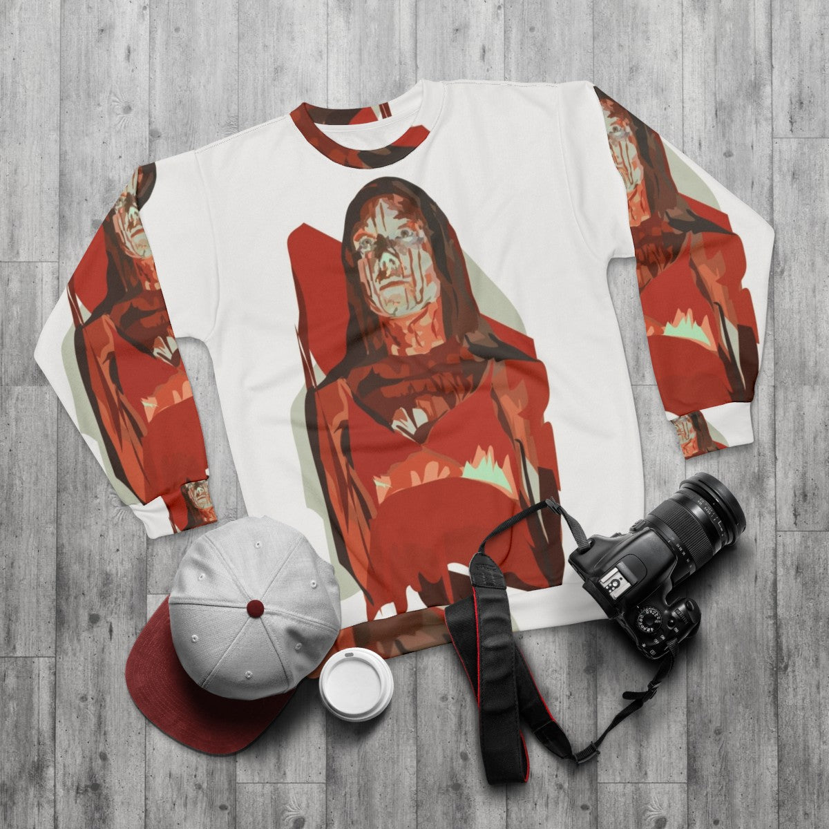 Carrie White horror movie inspired sweatshirt - flat lay