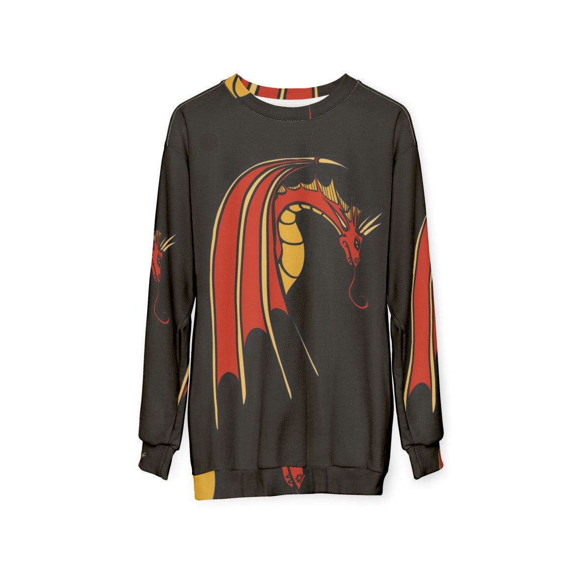 Red Dragon Sweatshirt - Fantasy Apparel for Nerds and Geeks - hanging