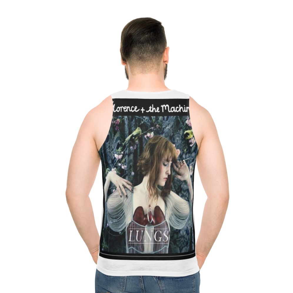 Unisex floral tank top - men back