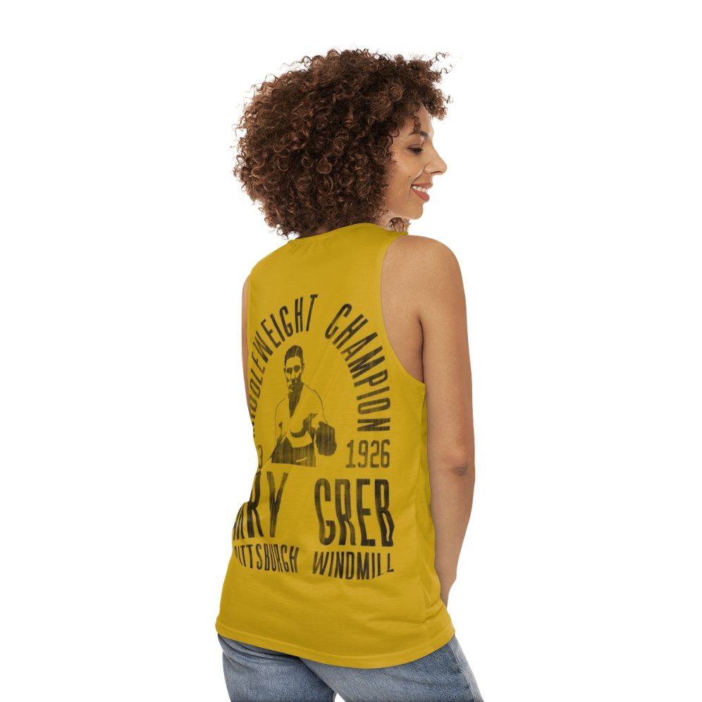 Vintage Boxing Unisex Tank Top - women back