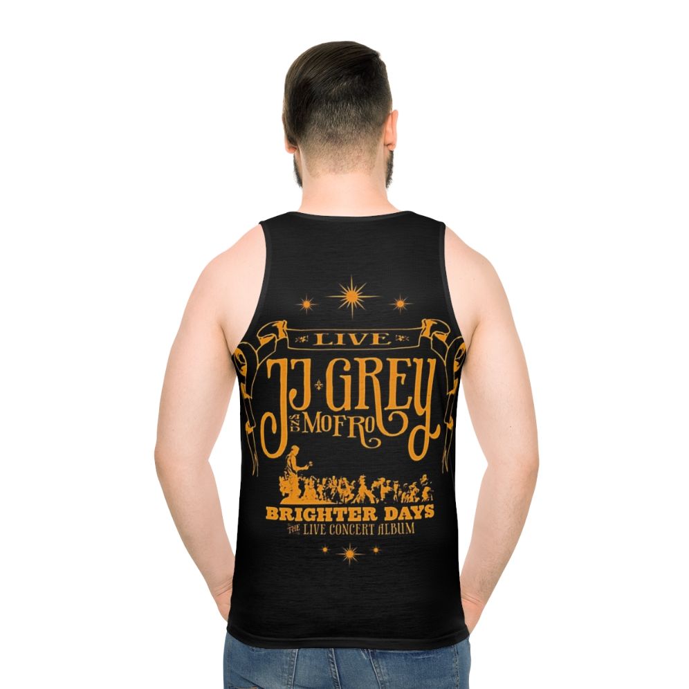 Unisex Blues Graphic Tank Top - men back