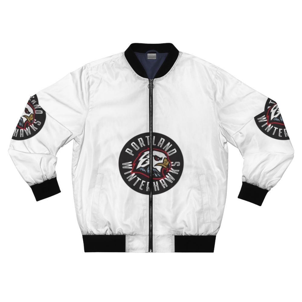 Portland Winterhawks Bomber Jacket with Hockey Logo