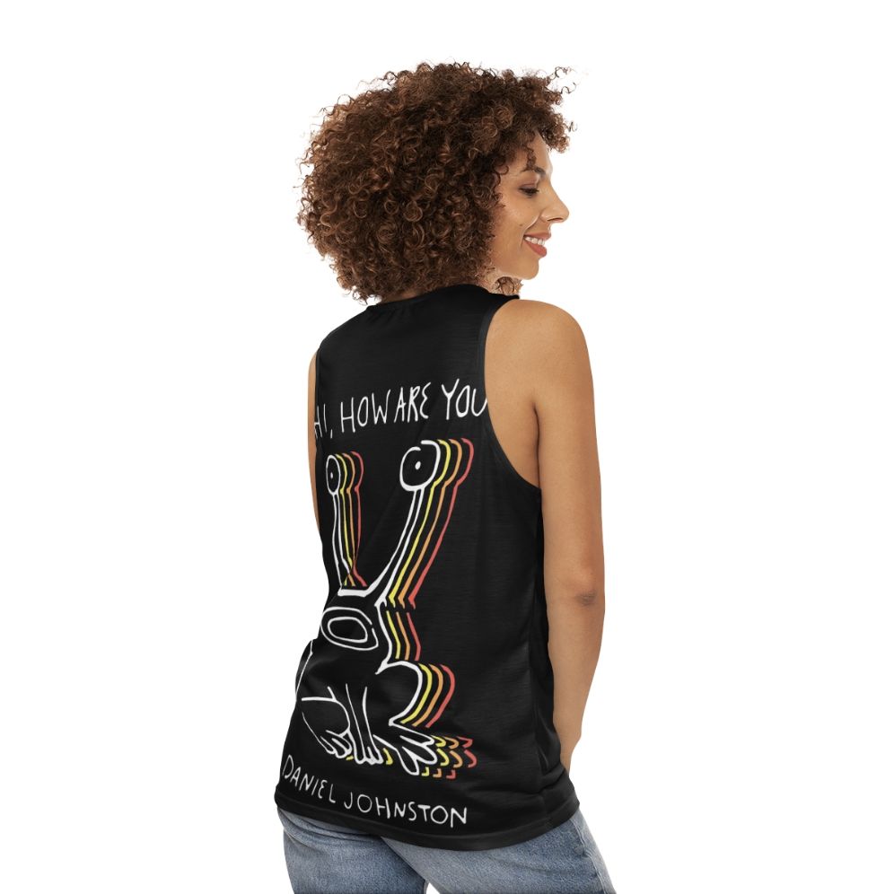 Daniel Johnston inspired unisex tank top - women back