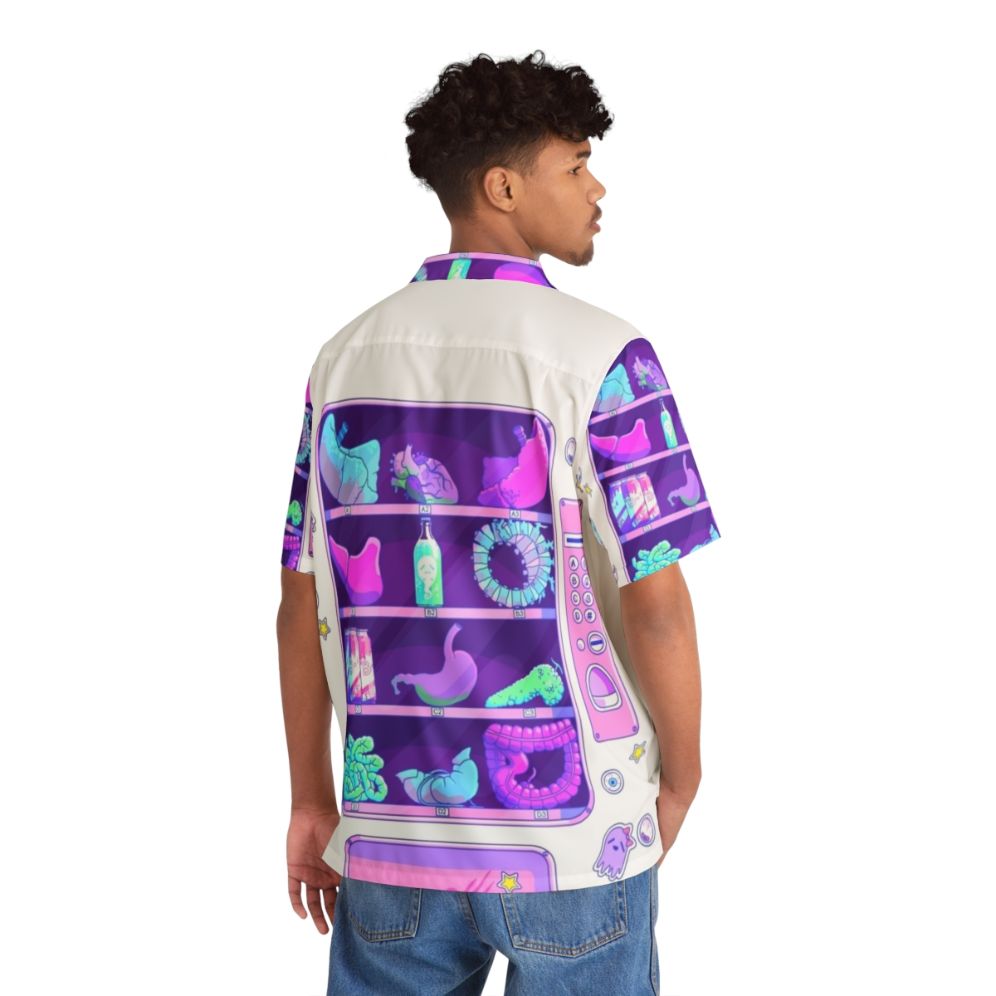 Pastel goth Hawaiian shirt with creepy cartoon organs - People Back