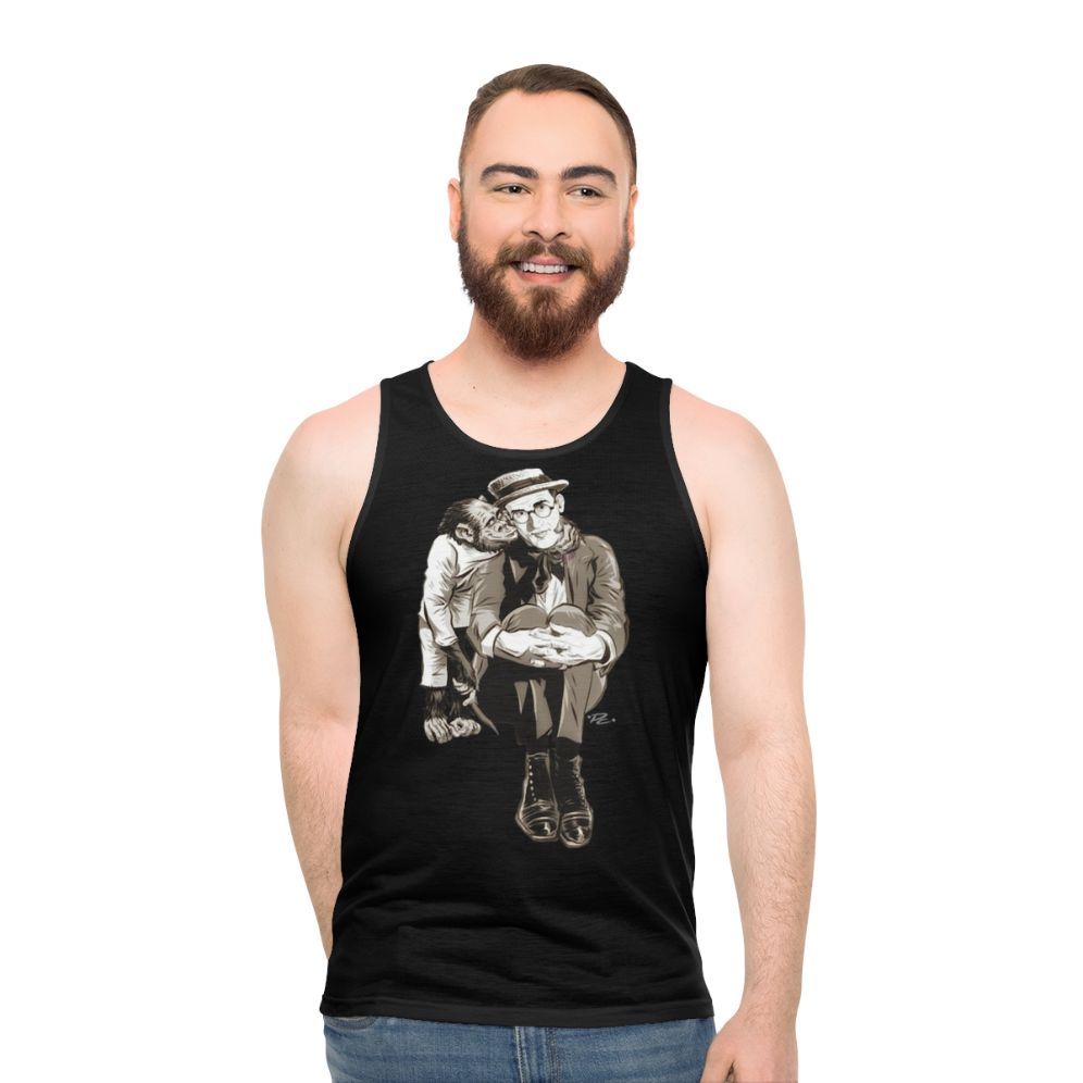 Harold Lloyd vintage illustration unisex tank top - men