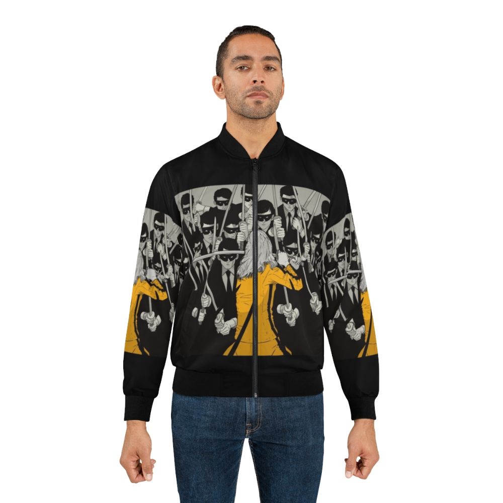 Kill Bill concept art inspired bomber jacket with ninja and anime design elements - Lifestyle