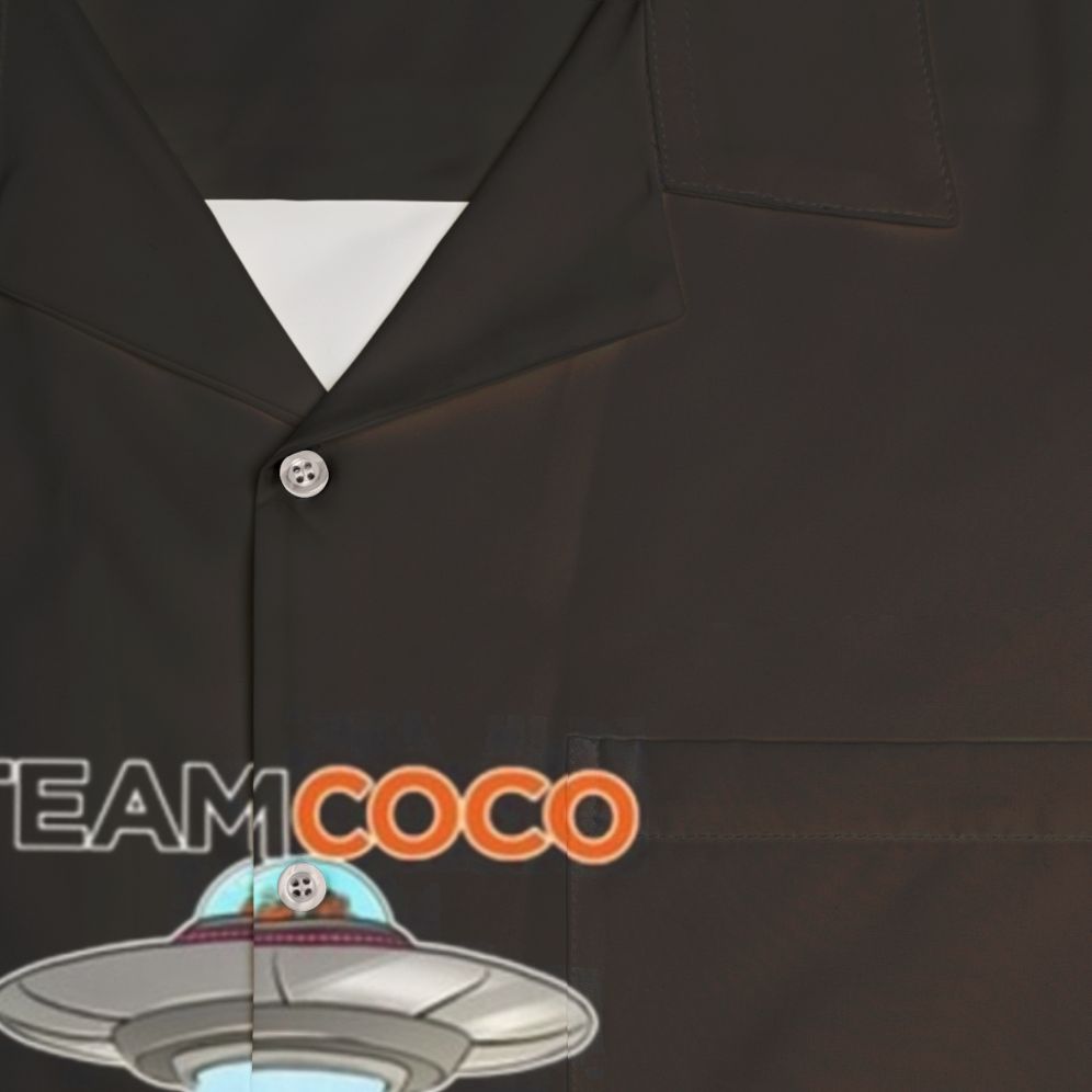 Team Coco Alien Abduction Hawaiian Shirt - Detail