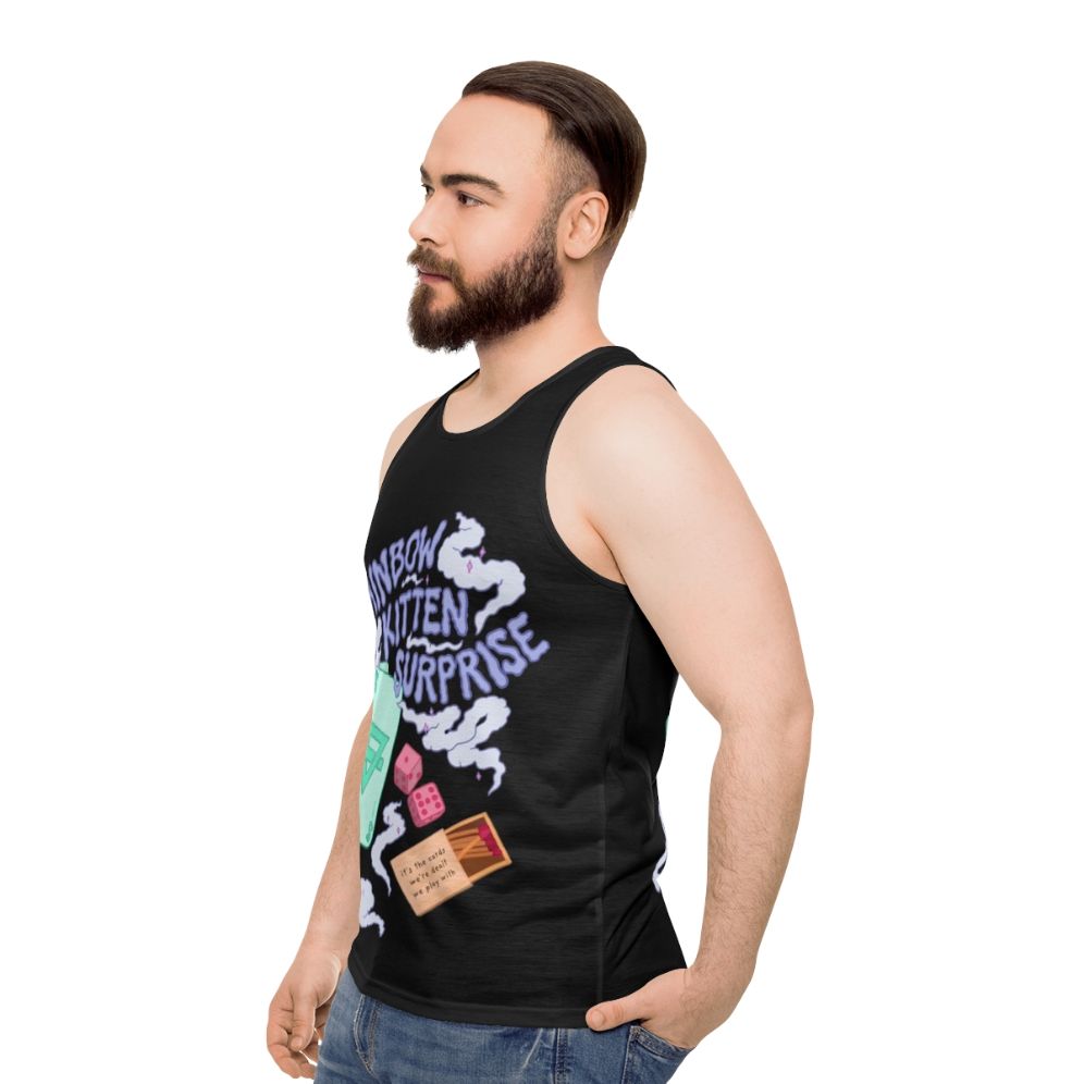 Rainbow Kitten Surprise Band Unisex Tank Top - men side