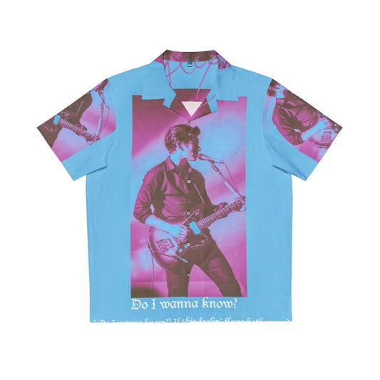 Alex Turner Arctic Monkeys Hawaiian Shirt in Blue