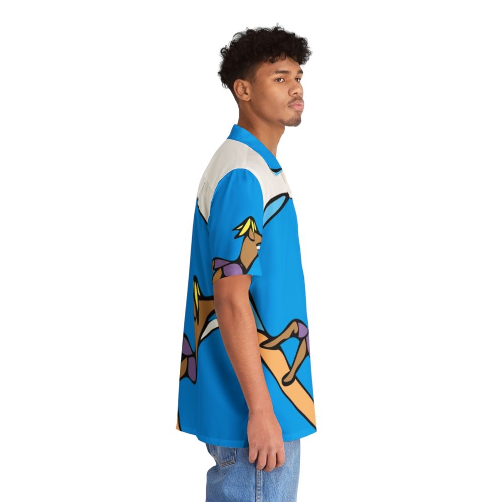 Hand Drag Hawaiian Shirt featuring beach and ocean graphics - People Pight