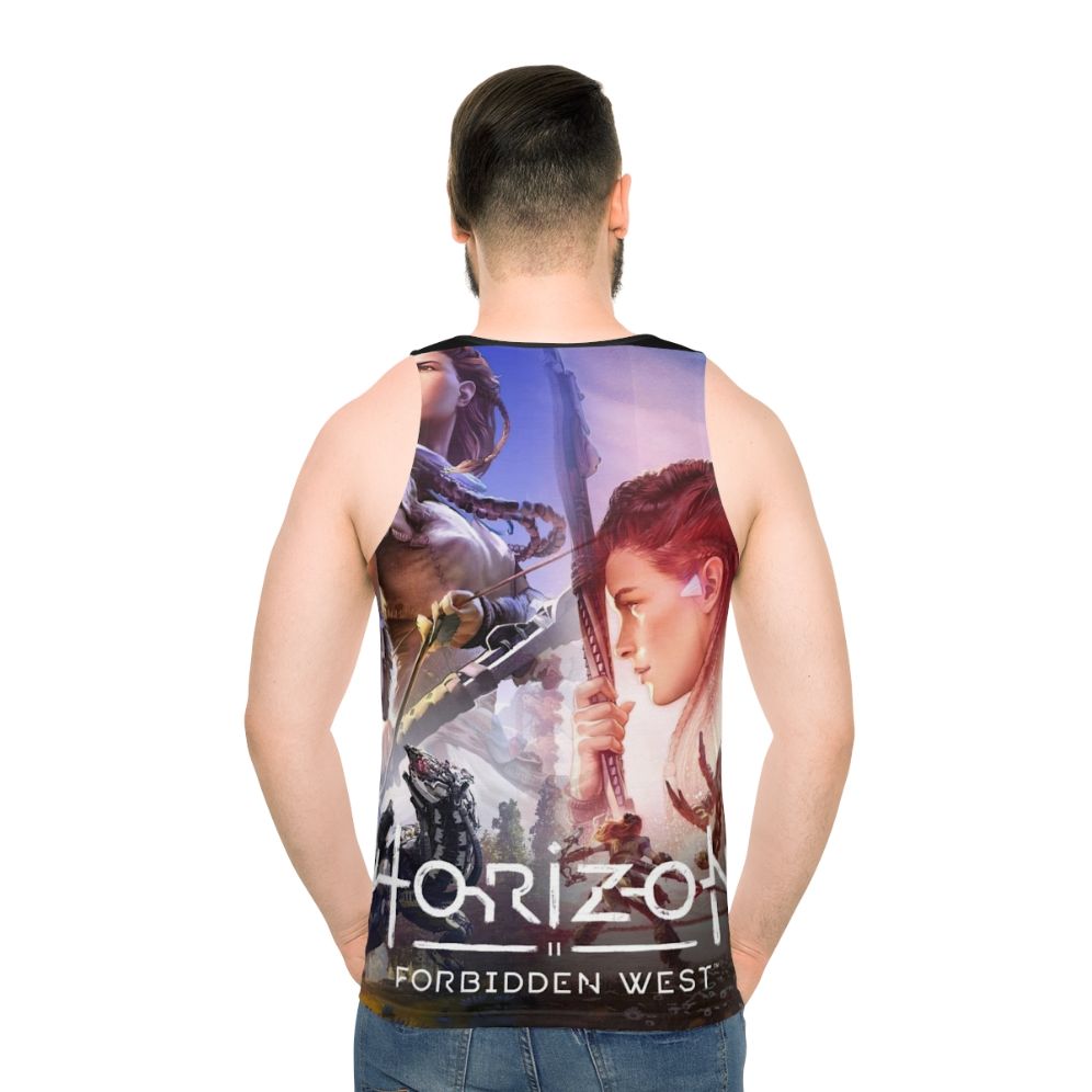 Horizon Forbidden West Unisex Gaming Tank Top - men back