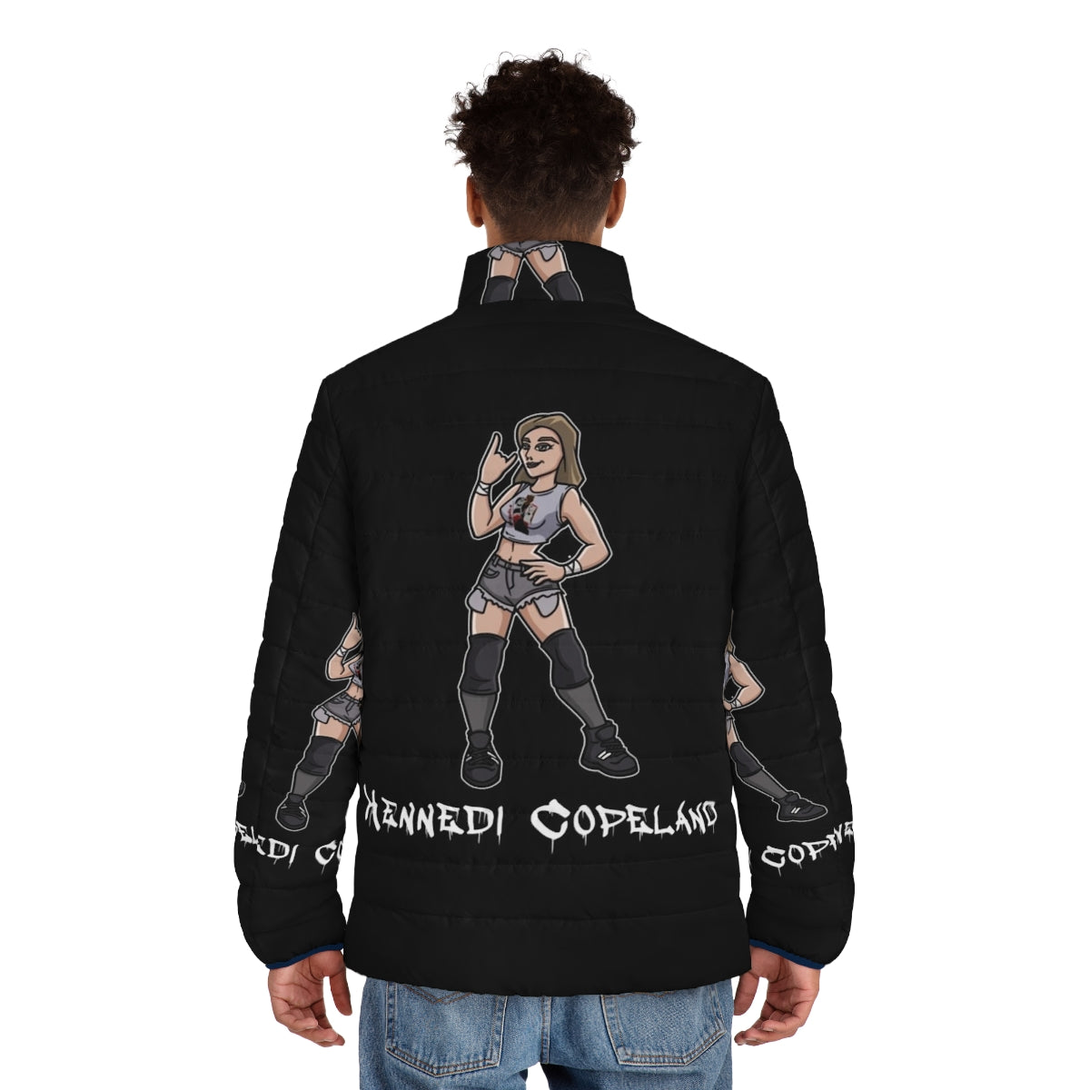 Kennedi Copeland Puffer Jacket - Wrestling inspired outerwear for the active sports enthusiast - men back