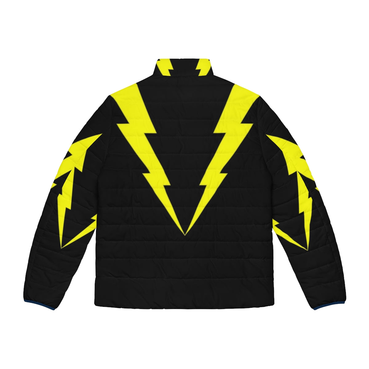 Electrifying lightning bolt puffer jacket with sci-fi inspired design - Back