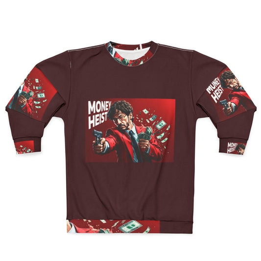 Money Heist Red Suit Sweatshirt featuring TV Show Fan Art