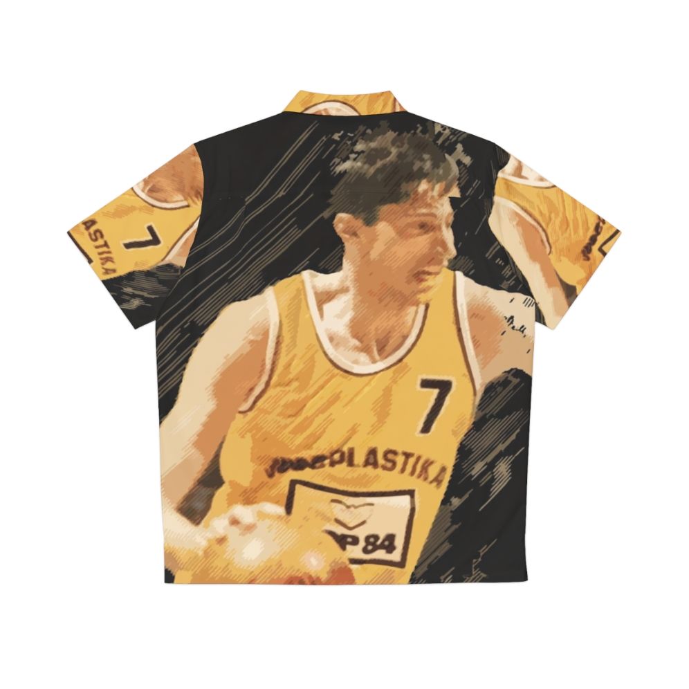 Toni Kukoc Croatian Basketball Legend Hawaiian Shirt - Back