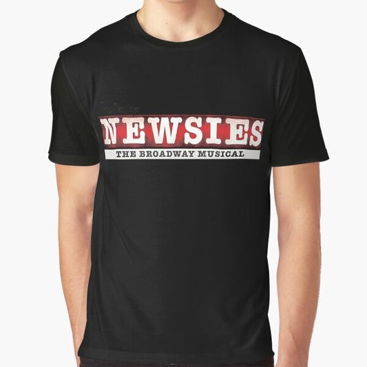 Newsies Broadway Musical Logo Graphic T-Shirt